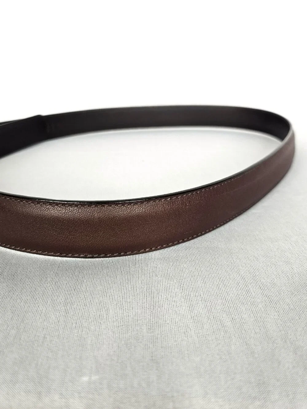 Coach 8400 Brown Leather Belt | Solid Brass Buckle | Size Large